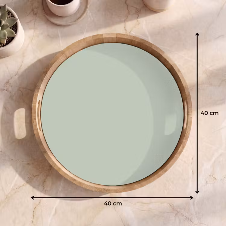 Frosted - Mint - Groen Dienblad Rond middel 914 -USP_Formaat