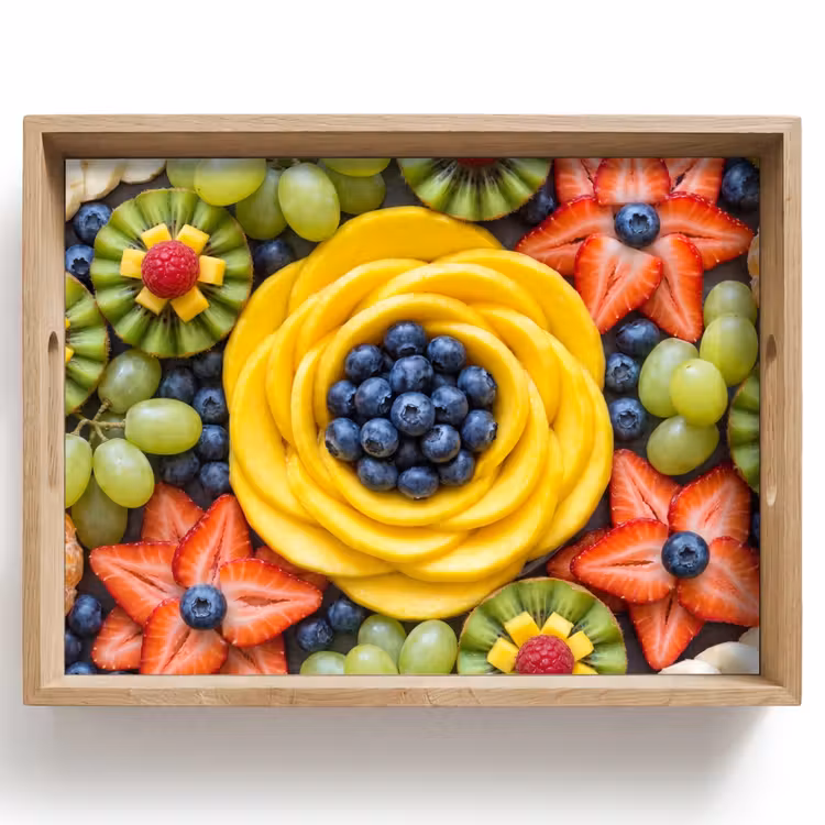 Fruit - Arrangement - Gezond - Kleurrijk - Eten Dienblad Rechthoek middel -z3d_shopping