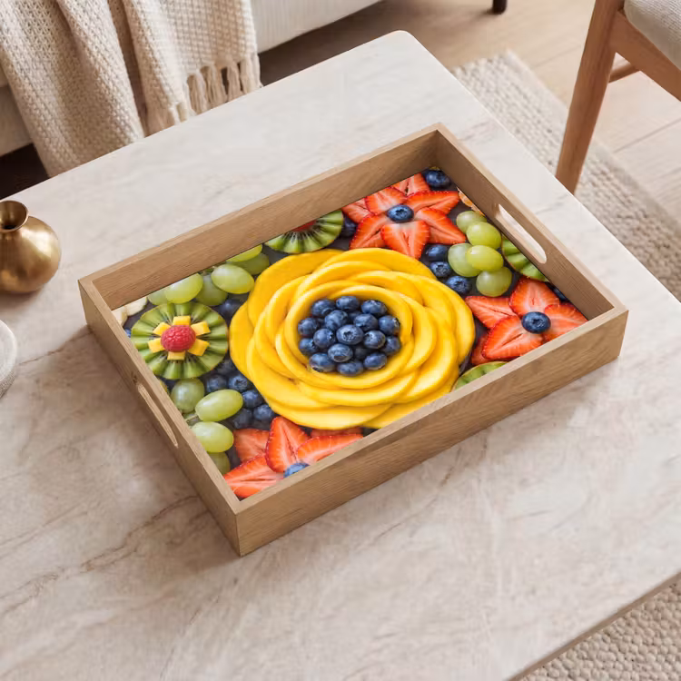 Fruit - Arrangement - Gezond - Kleurrijk - Eten Dienblad Rechthoek middel -sfeer1