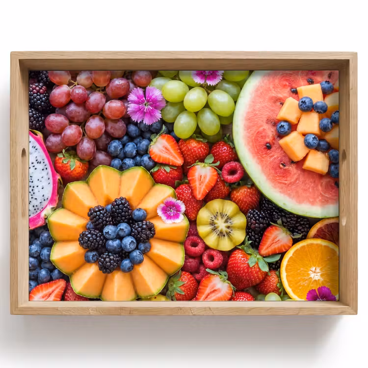 Fruit - Vers - Variatie - Eten - Kleurrijk Dienblad Rechthoek middel -z3d_shopping