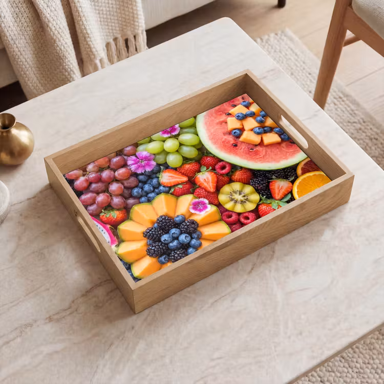 Fruit - Vers - Variatie - Eten - Kleurrijk Dienblad Rechthoek middel -sfeer1