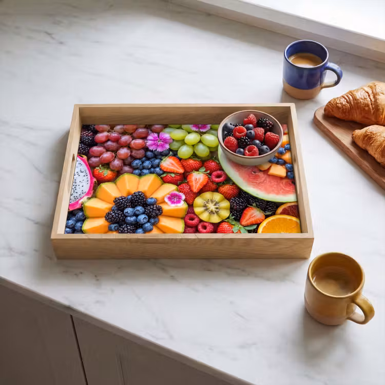 Fruit - Vers - Variatie - Eten - Kleurrijk Dienblad Rechthoek middel -sfeer2