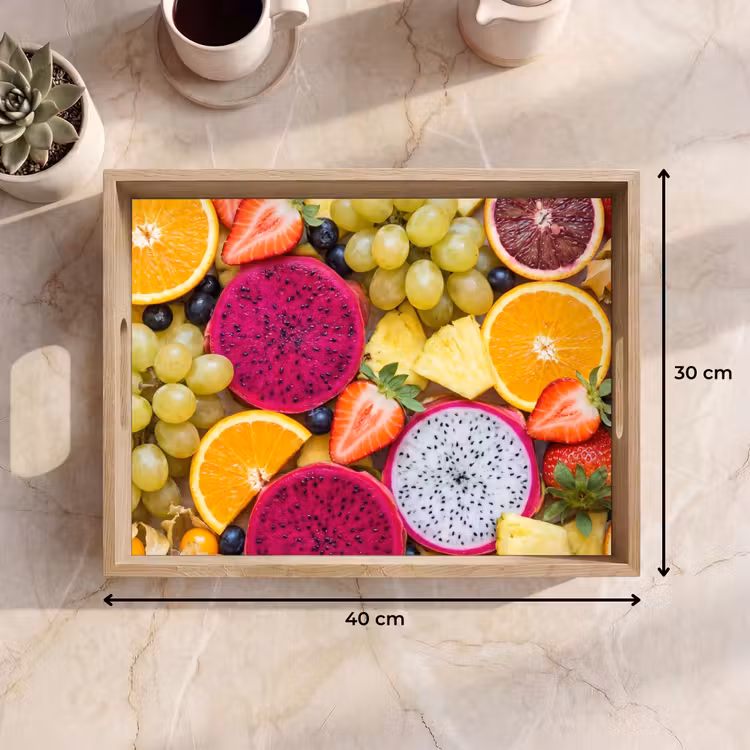 Fruit - Assortiment - Kleurrijk - Gezondheid Dienblad Rechthoek middel -USP_Formaat