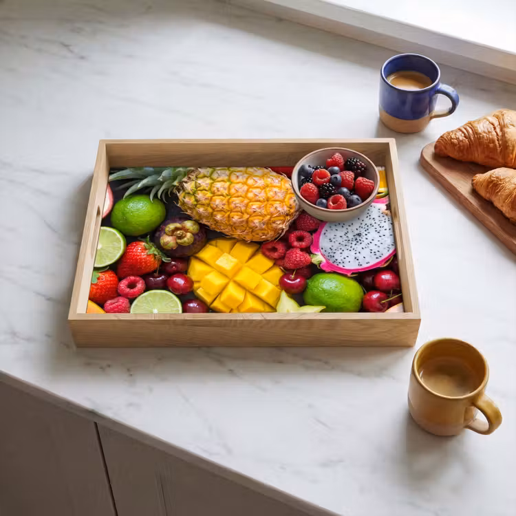 Fruit - Assortiment - Vers - Gezond - Kleurrijk Dienblad Rechthoek middel -sfeer2