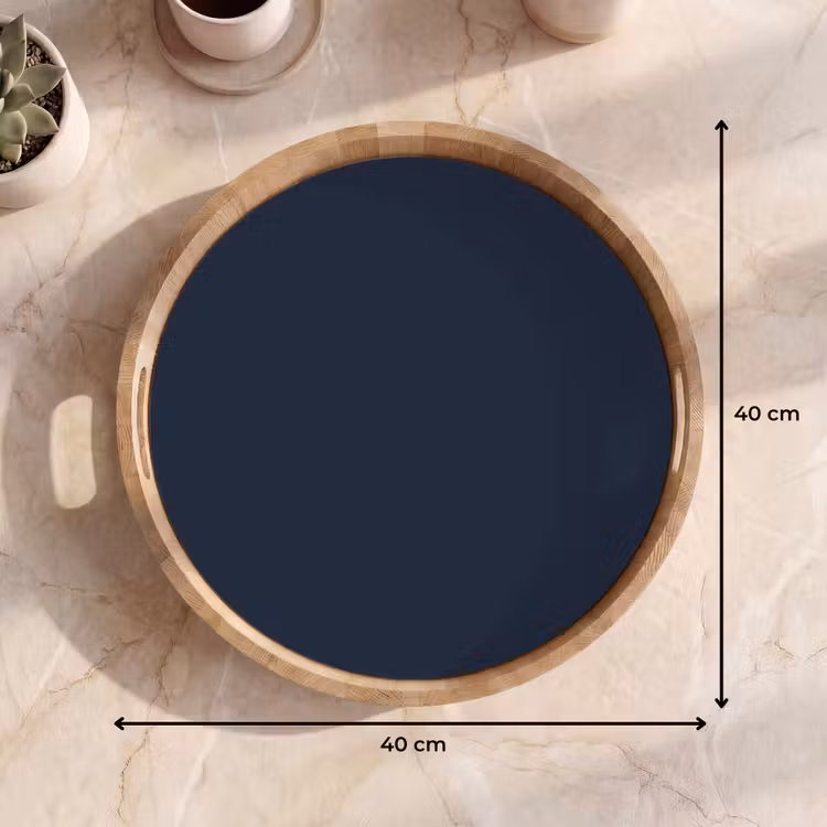 Geldersblauw - Blauw - Klassiek Dienblad Rond middel 914 -USP_Formaat