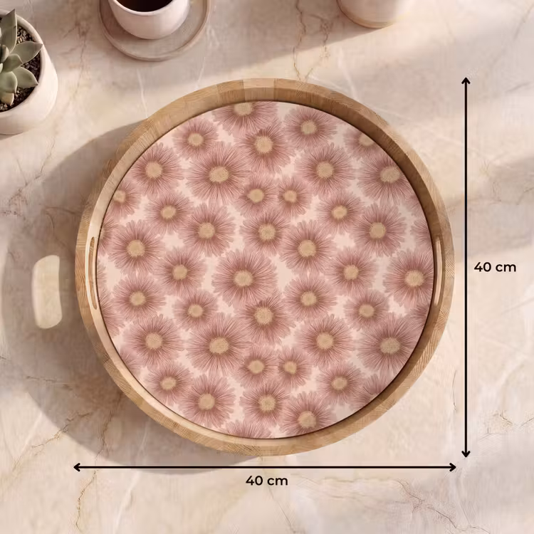 Gerbera - Bloemen - Roze Dienblad Rond middel 914 -USP_Formaat