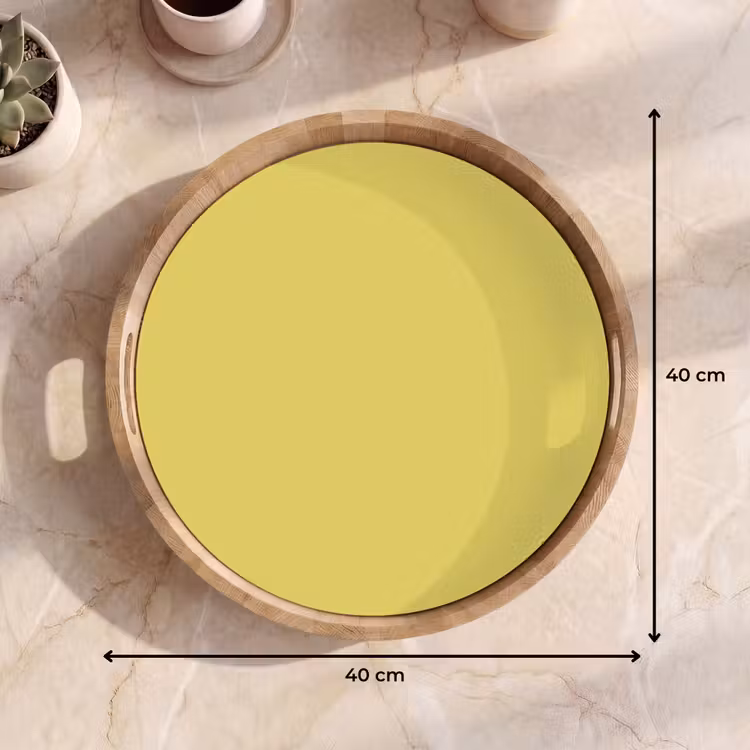 Golden - Ochre - Geel Dienblad Rond middel 914 -USP_Formaat