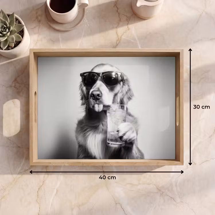 Golden retriever - Hond - Zonnebril - Gkas Dienblad Rechthoek middel -USP_Formaat