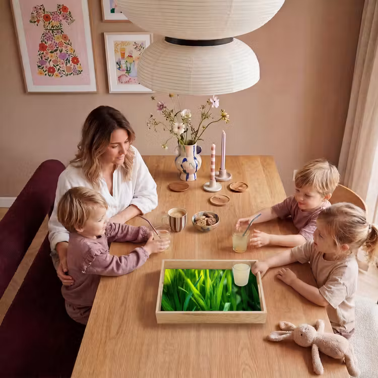 Grassprieten - Lichtinval - Groen Dienblad Rechthoek middel -sfeer4