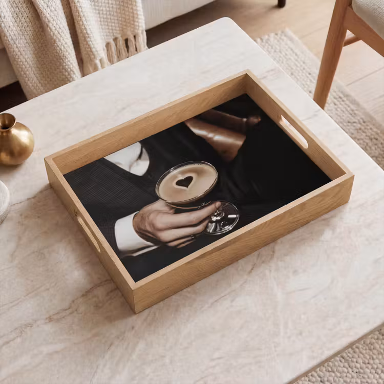 Hartje - Cocktail - Espresso Martini - Hand Dienblad Rechthoek middel -sfeer1