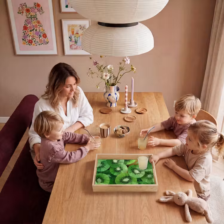 Kiwi - Groen - Pitten Dienblad Rechthoek middel -sfeer4