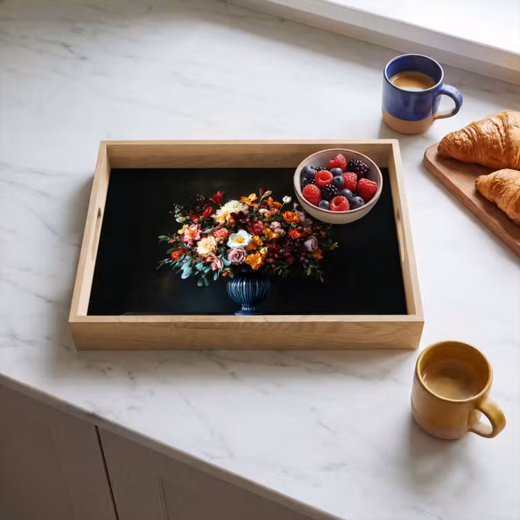 Groot - Bloemen - Vaas - Boeket Dienblad Rechthoek middel -sfeer2