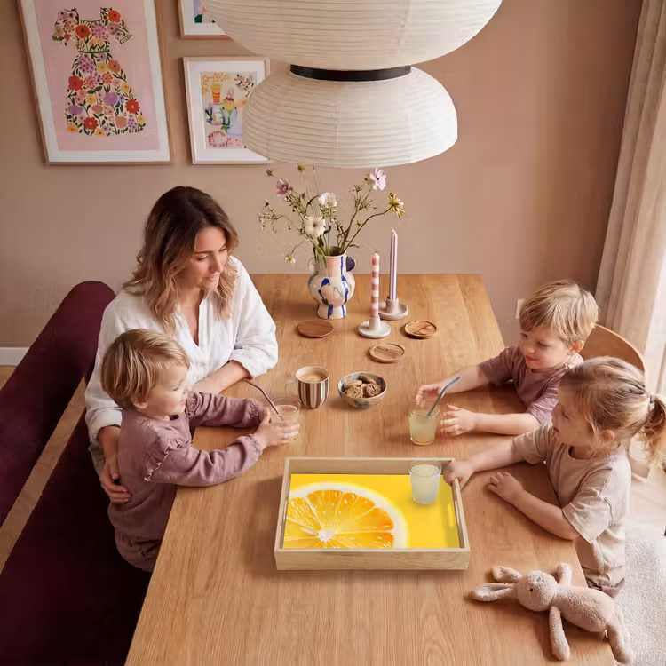 Citroen - Geel - Zonnig Dienblad Rechthoek middel -sfeer4