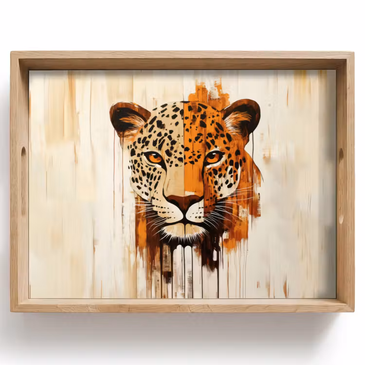 Luipaard - Symmetrisch - Strepen Dienblad Rechthoek middel -z3d_shopping