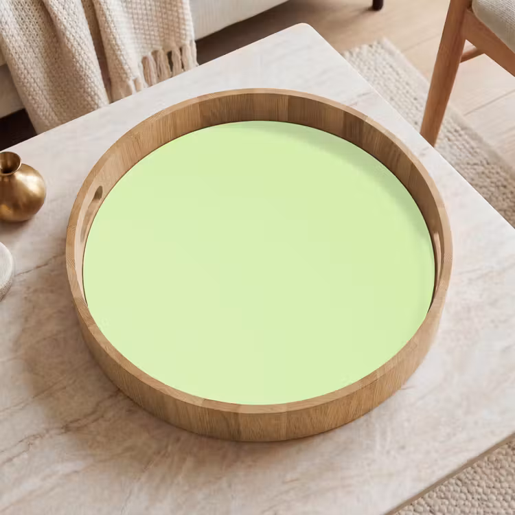 Light - Lime - Groen Dienblad Rond middel 914 -sfeer1