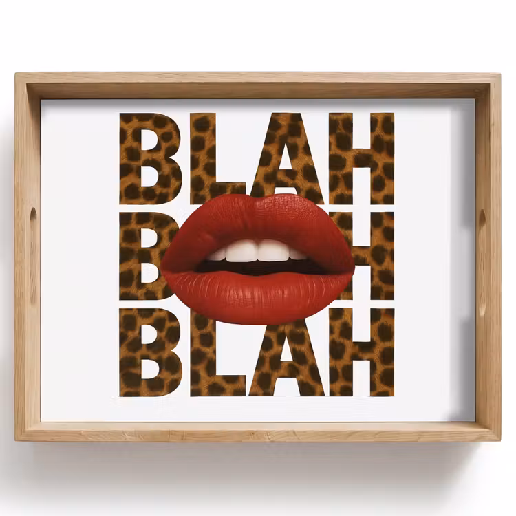 Lip - Rood - Quote Dienblad Rechthoek middel -z3d_shopping