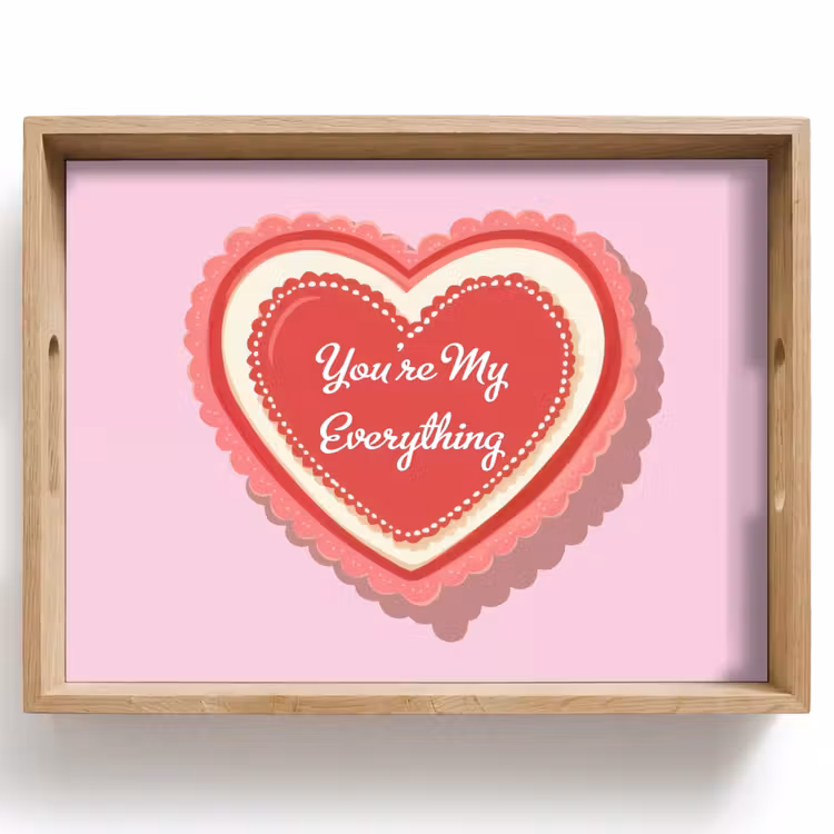 Liefde - Hart - Valentijn Dienblad Rechthoek middel -z3d_shopping