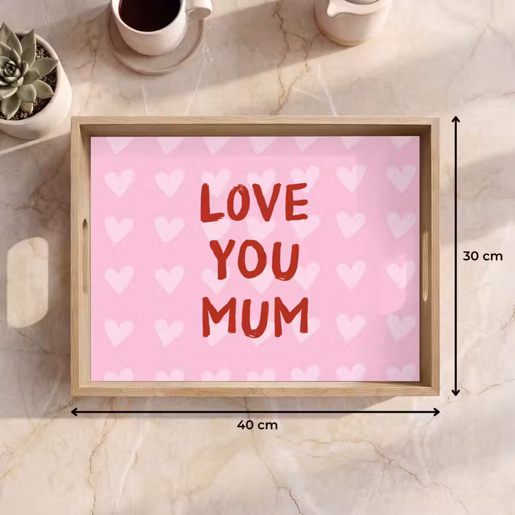 Love - Quote - Moeder - Rood Dienblad Rechthoek middel -USP_Formaat
