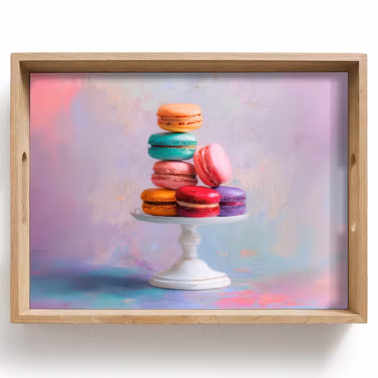 Macarons - Schaal - Pastel - Kleurrijk Dienblad Rechthoek middel -z3d_shopping