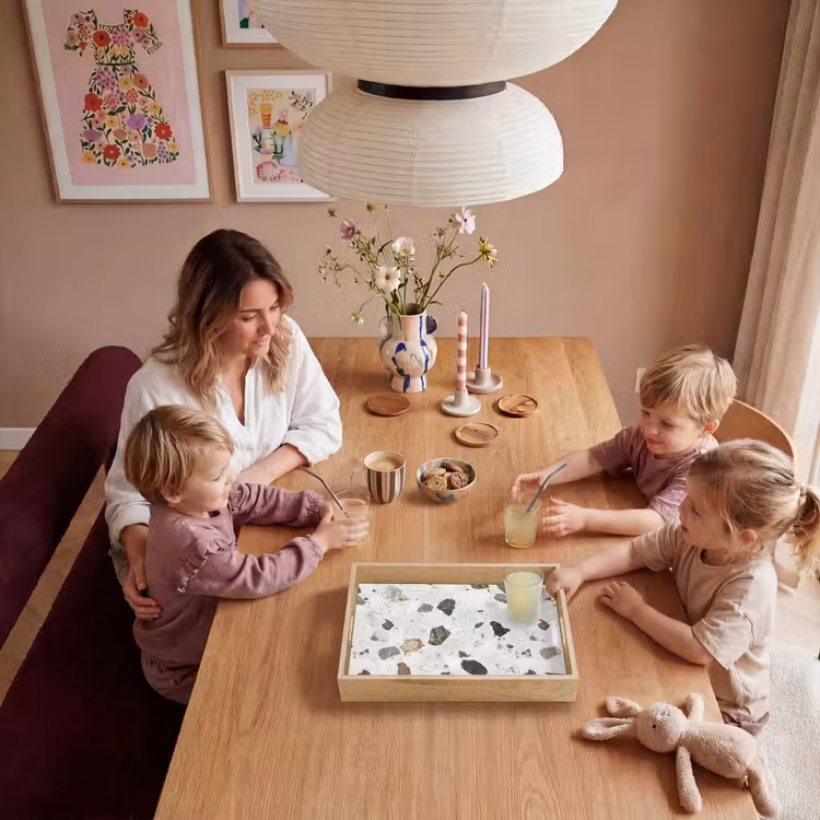 Marmer - Terrazzo - Decoratie - Interieur Dienblad Rechthoek middel -sfeer4