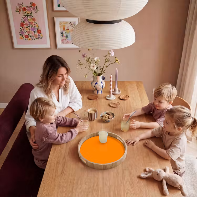 Marigold - Glow - Oranje Dienblad Rond middel 914 -sfeer4
