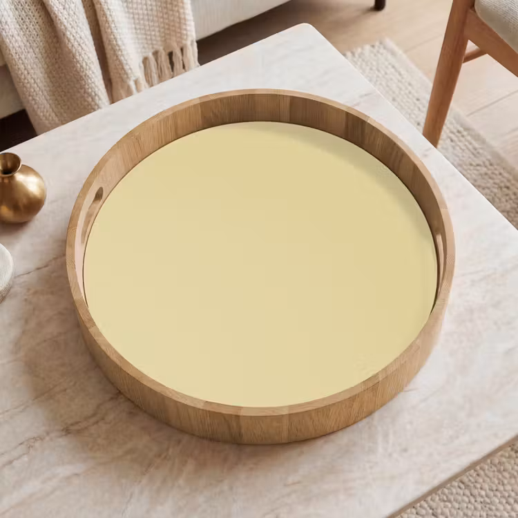 Mellow - Touch - Geel Dienblad Rond middel 914 -sfeer1