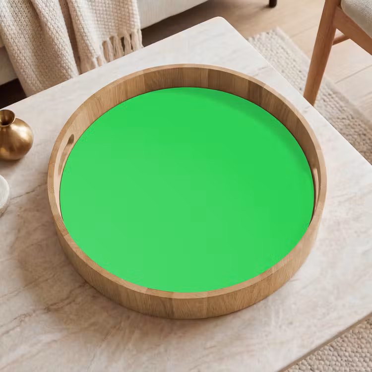 Mint - Green - Groen Dienblad Rond middel 914 -sfeer1