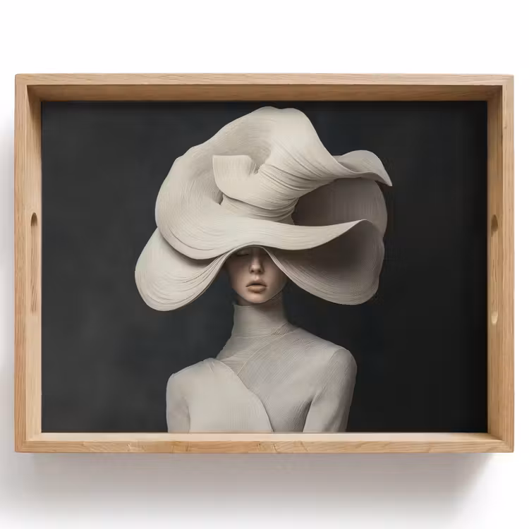 Modern - Vrouw - Hoed Dienblad Rechthoek middel -z3d_shopping