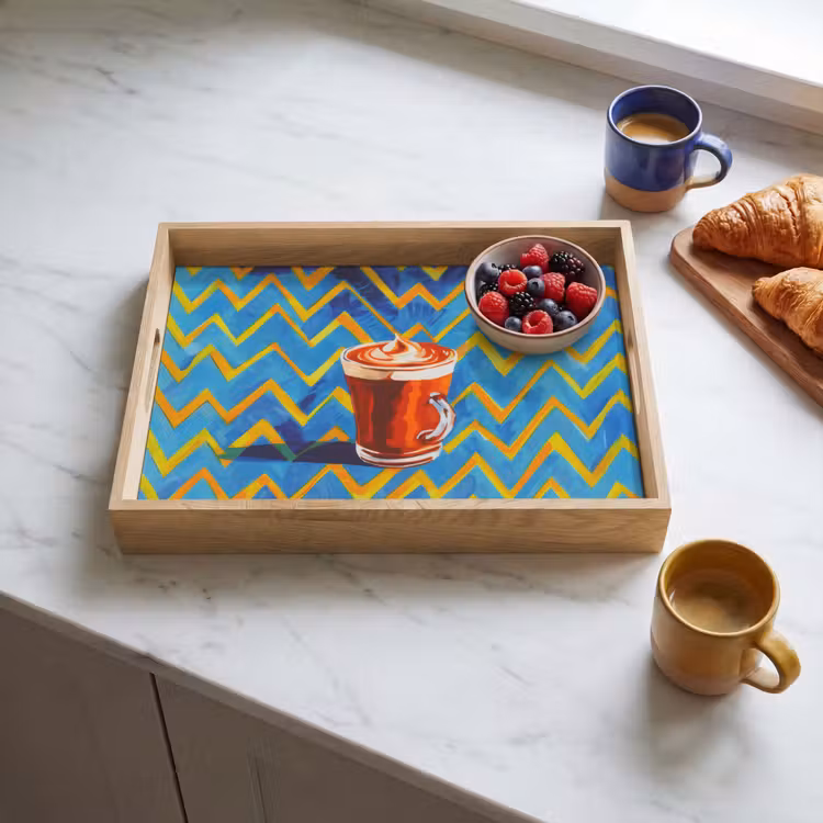 Mok - Koffie - Zigzag - Slagroom Dienblad Rechthoek middel -sfeer2