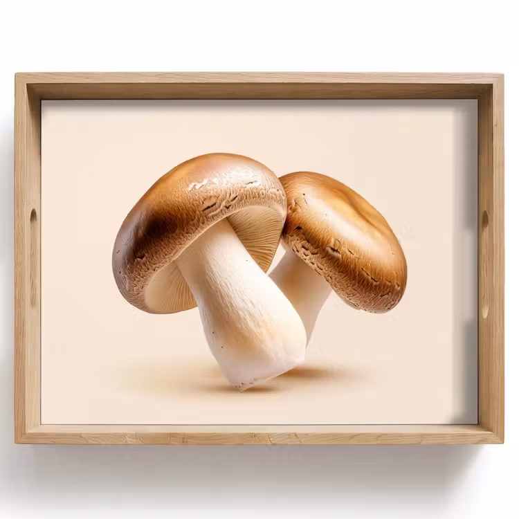 Champignons - Zacht - Beige Dienblad Rechthoek middel -z3d_shopping