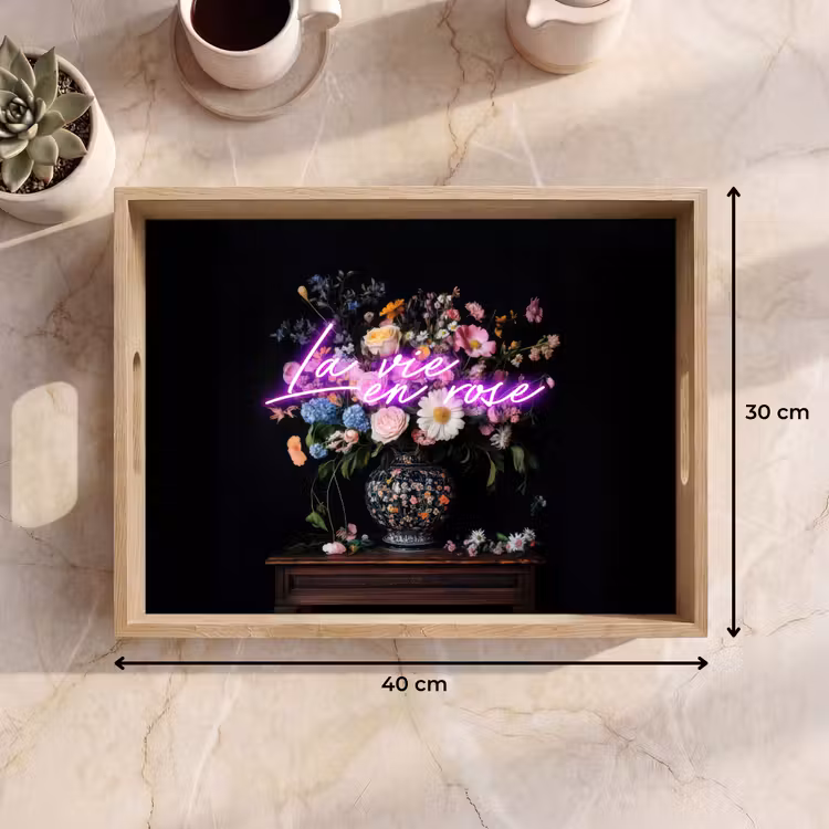 Neon - Vaas - Bloemen Dienblad Rechthoek middel -USP_Formaat