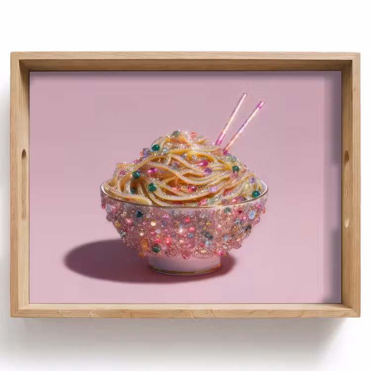 Noodles - Edelstenen - Stokjes - Roze Dienblad Rechthoek middel -z3d_shopping
