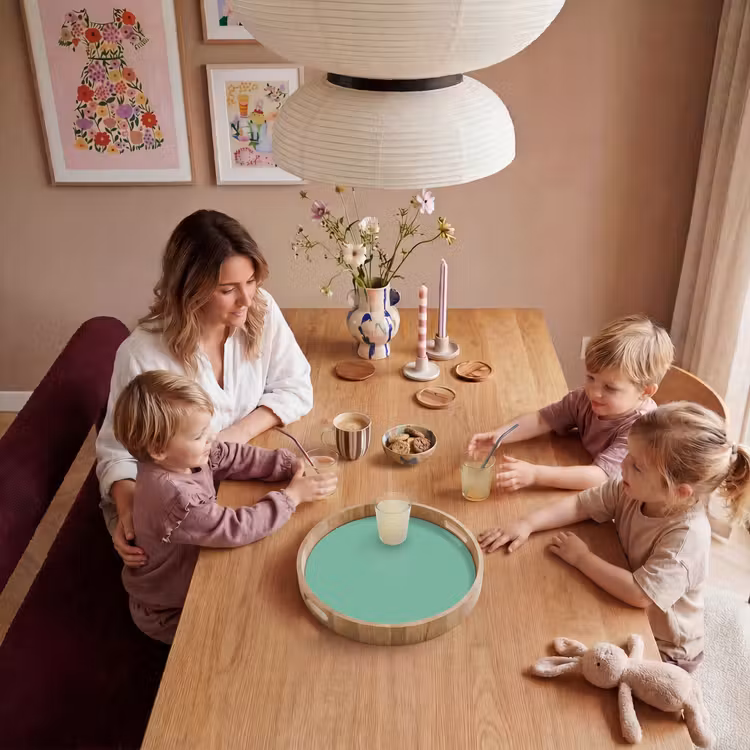 Ocean - Jade - Groen Dienblad Rond middel 914 -sfeer4