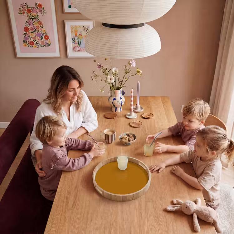 Ocre - Gold - Geel Dienblad Rond middel 914 -sfeer4