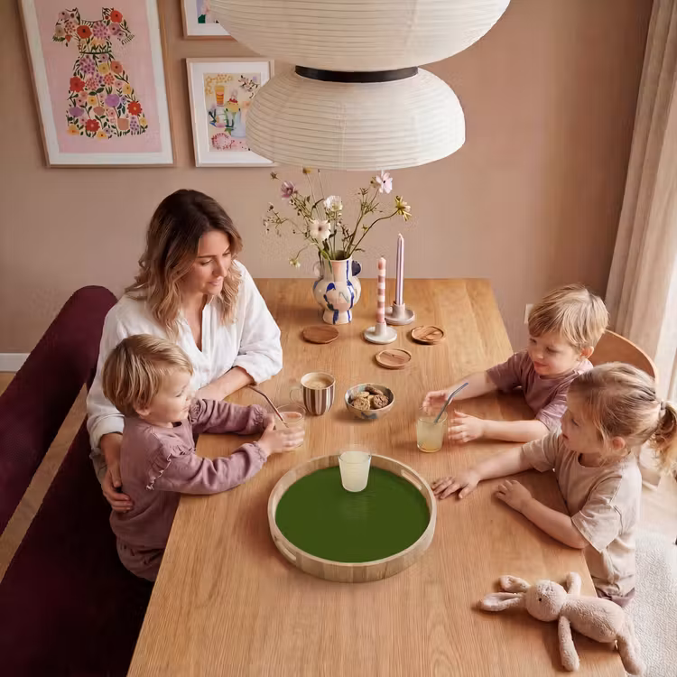 Olive - Drab - Groen Dienblad Rond middel 914 -sfeer4