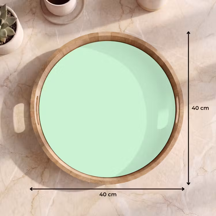 Pale - Mint - Groen Dienblad Rond middel 914 -USP_Formaat