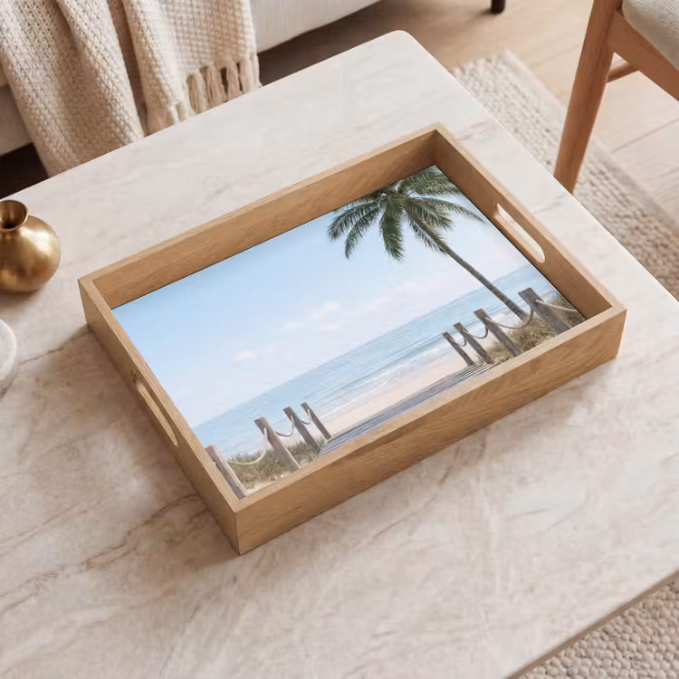Palmbomen - Pad - Horizon Dienblad Rechthoek middel -sfeer1