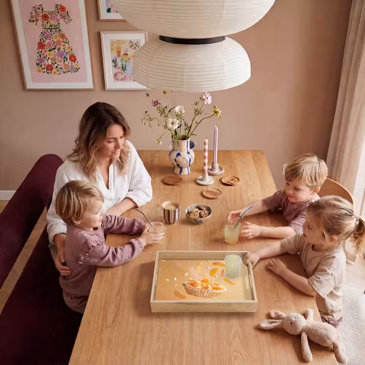 Peach - Eten - Taart - Oranje Dienblad Rechthoek middel -sfeer4