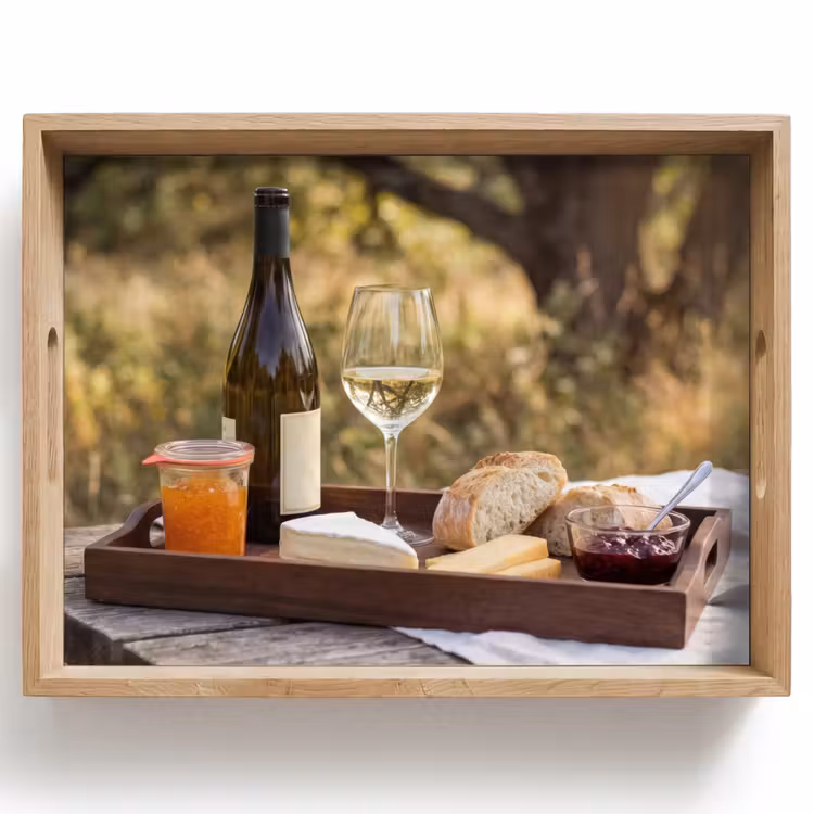 Picknick - Wijn - Kaasplankje Dienblad Rechthoek middel -z3d_shopping