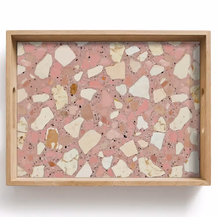 Roze - Decoratie - Stenen - Terrazzo Dienblad Rechthoek middel -z3d_shopping