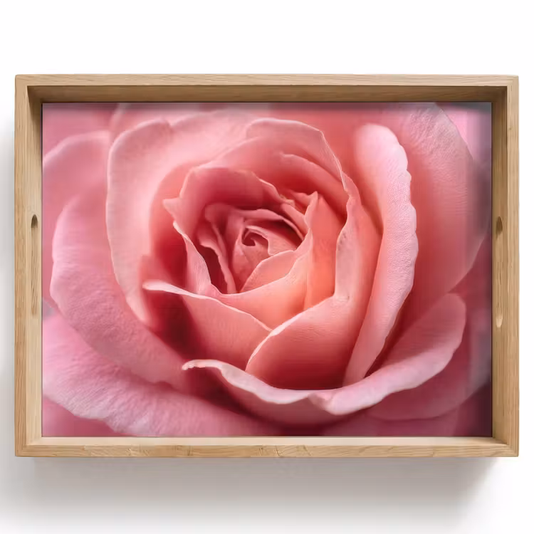 Roze - Roos - Romantisch Dienblad Rechthoek middel -z3d_shopping
