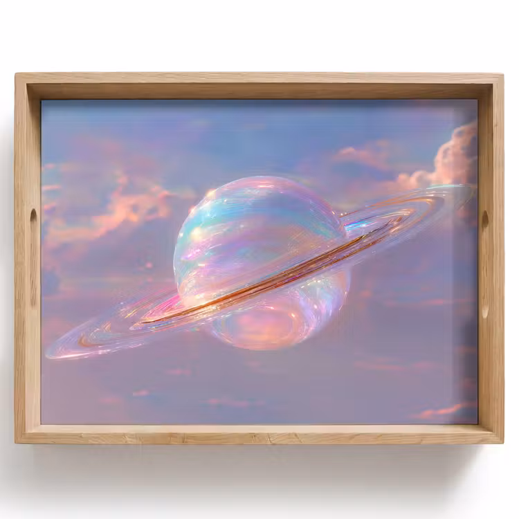 Planeet - Lucht - Wolken - Pasteltinten Dienblad Rechthoek middel -z3d_shopping