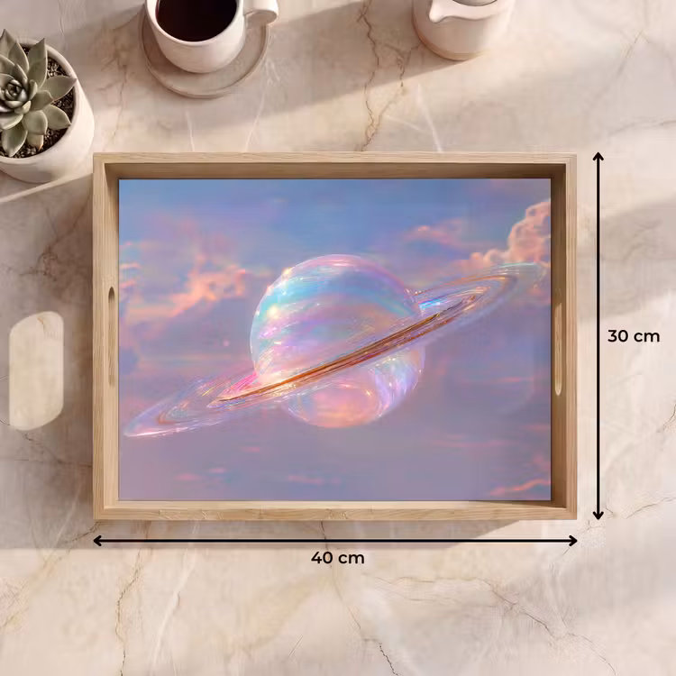 Planeet - Lucht - Wolken - Pasteltinten Dienblad Rechthoek middel -USP_Formaat