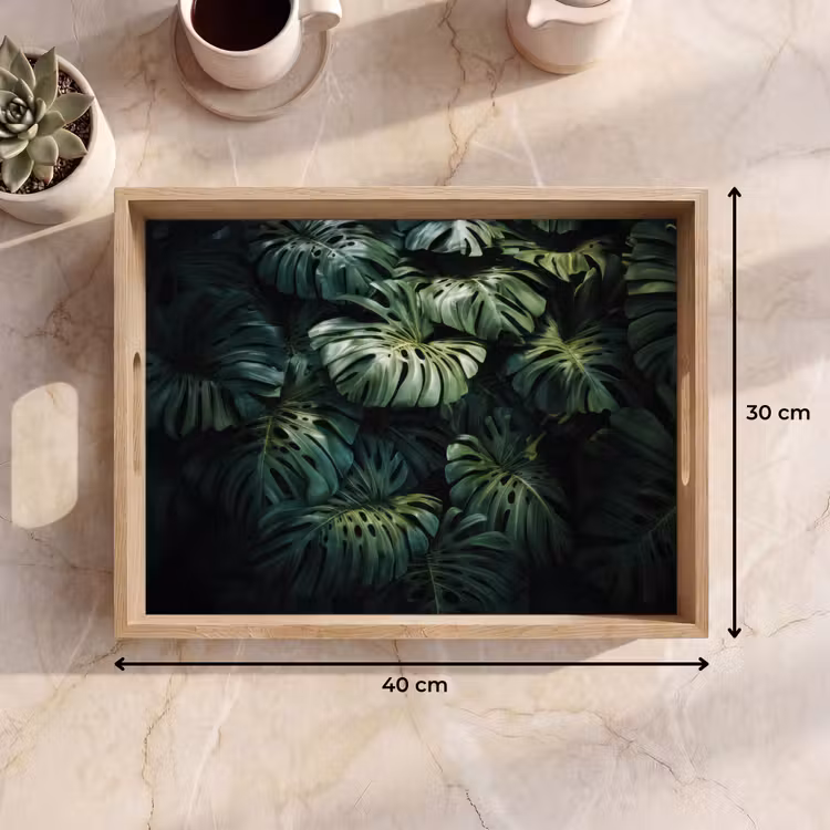 Plant - Monstera - Lichtinval Dienblad Rechthoek middel -USP_Formaat
