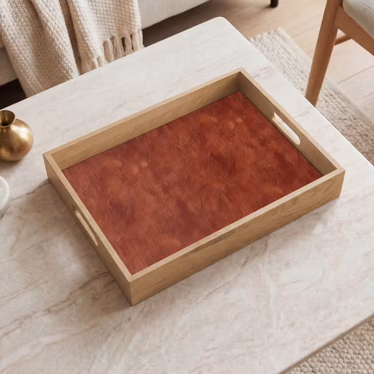 Stucwerk - Textuur - Terracotta Dienblad Rechthoek middel 911 -sfeer1