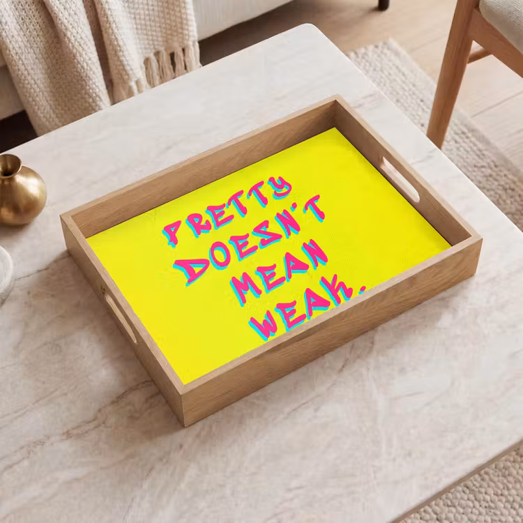 Quote - Minimalistisch - Kleurrijk Dienblad Rechthoek middel -sfeer1