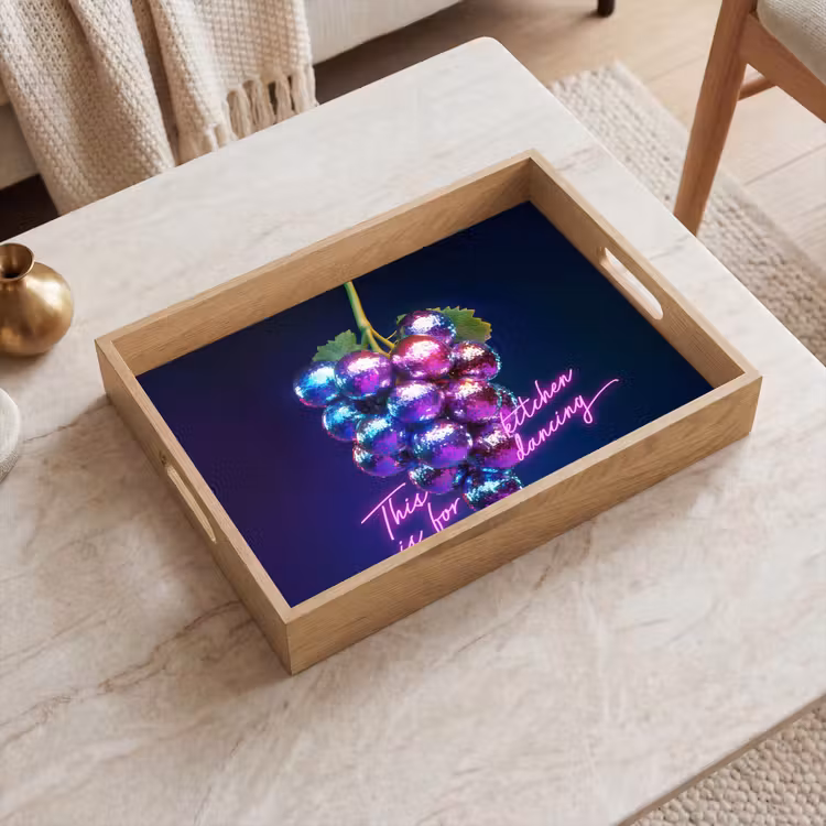 Quote - Neon - Disco - Druiven Dienblad Rechthoek middel -sfeer1