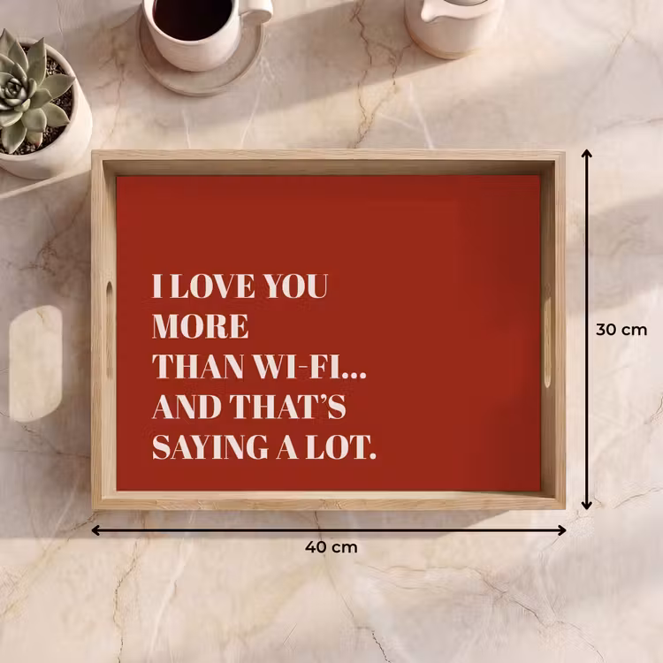 Rood - Quote - Liefde Dienblad Rechthoek middel -USP_Formaat