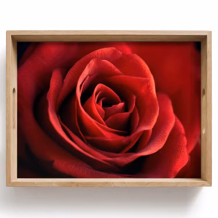 Rood - Roos - Romantisch Dienblad Rechthoek middel -z3d_shopping