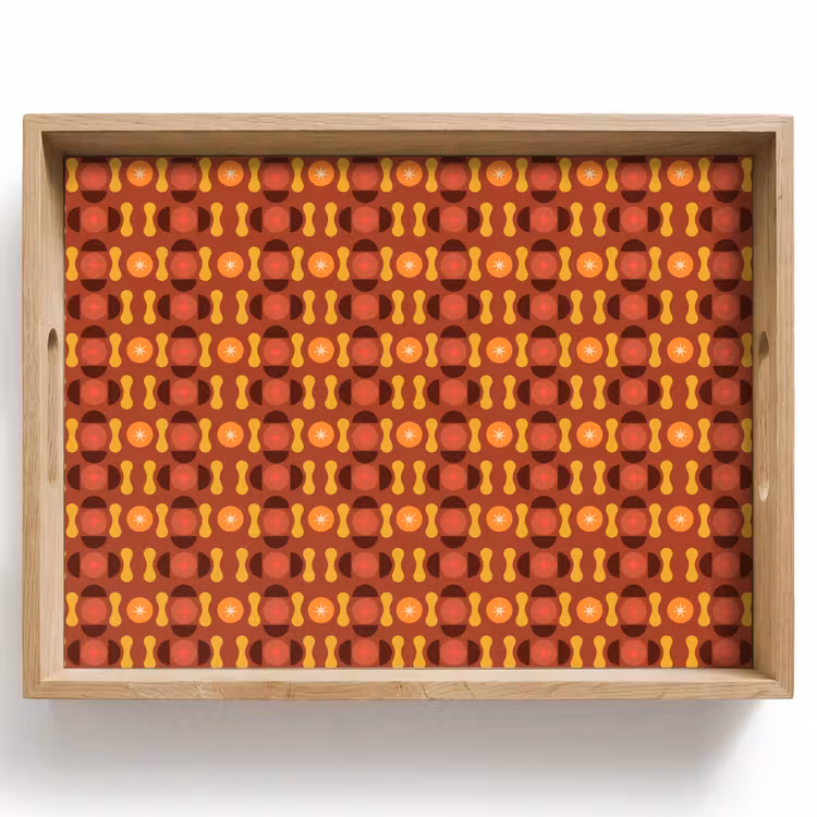 Retro - Disco - Hippie Dienblad Rechthoek middel 911 -z3d_shopping